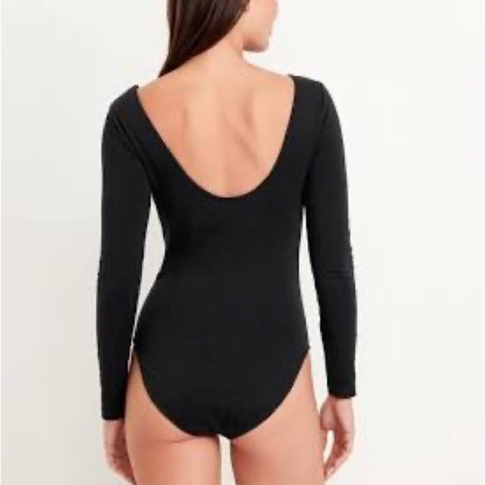 Women's Black Long Sleeve Bodysuit- old navy